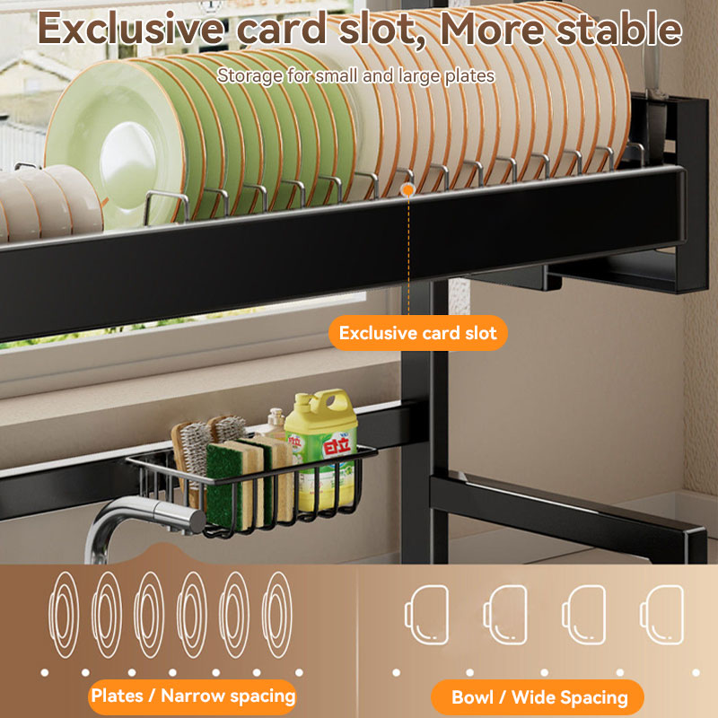 2 Tier Stainless Steel Dish Drying Rack
