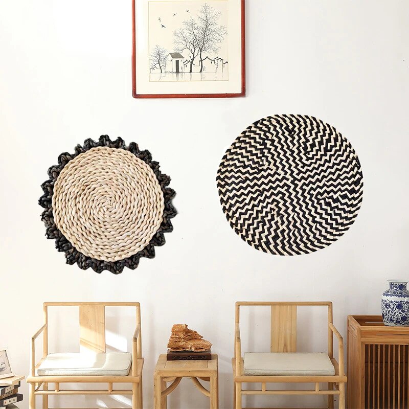 Boho Rattan Woven Wall Decor