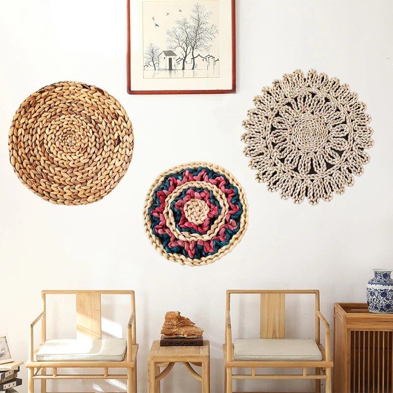 Boho Rattan Woven Wall Decor