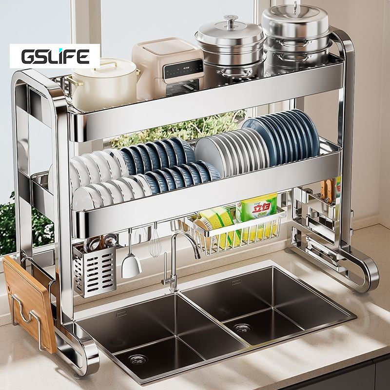 GSlife 2-Tier Stainless Steel Dish Rack
