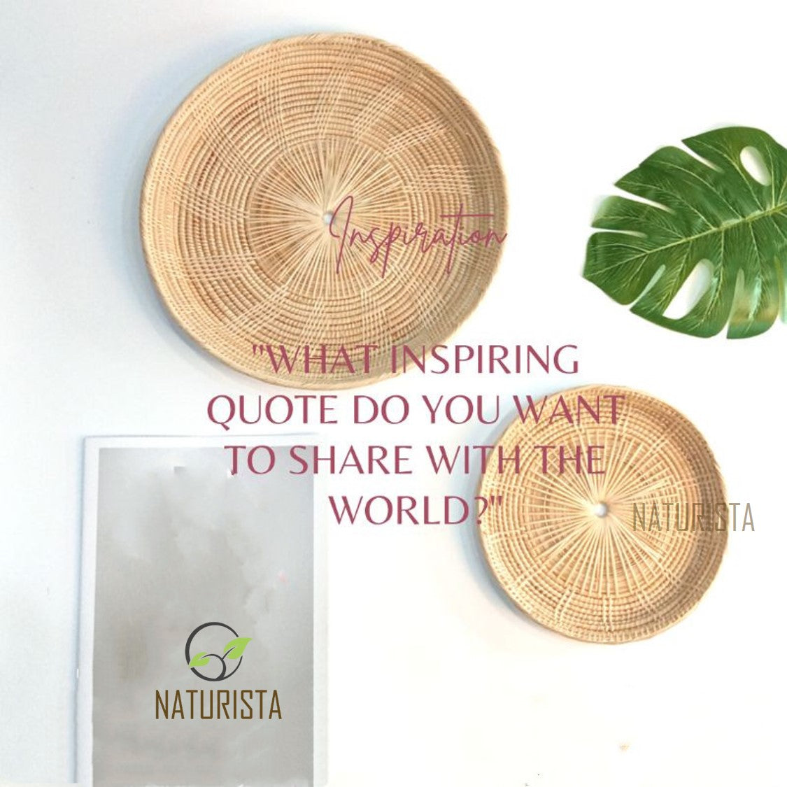 Natural Rattan Wall Hanging Tray