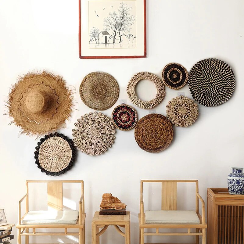 Boho Rattan Woven Wall Decor