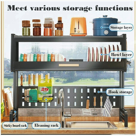 Dustproof Stainless Steel Kitchen Dish Rack