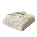 Tassel Knitted Wool Sofa Nap Blanket