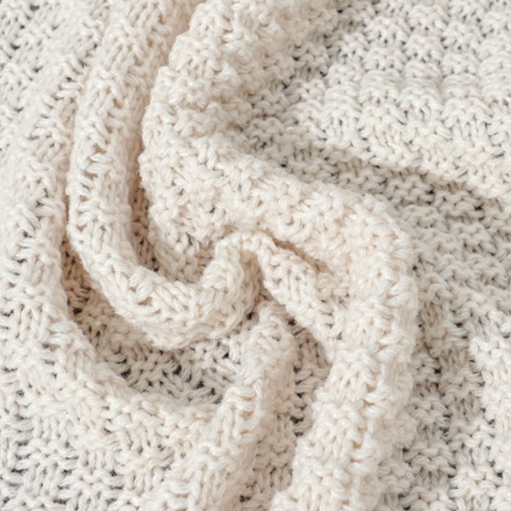 Tassel Knitted Wool Sofa Nap Blanket