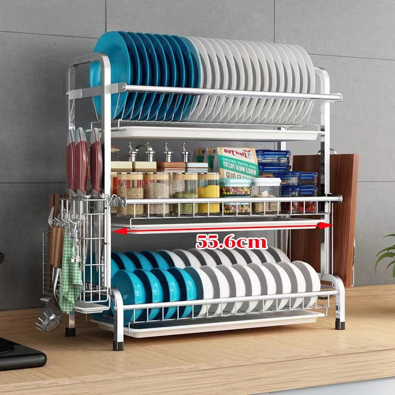 GSlife 304 Stainless Steel Multi-Tier Dish Rack