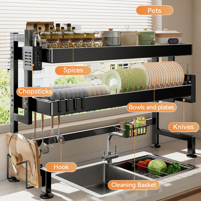 2 Tier Stainless Steel Dish Drying Rack