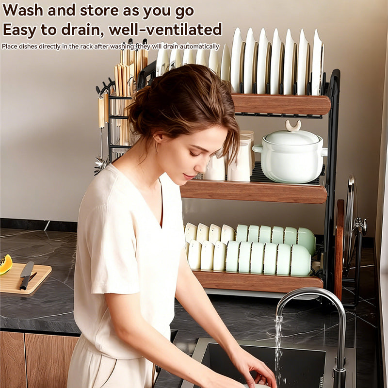 Multifunction Stainless Steel Dish Storage Rack