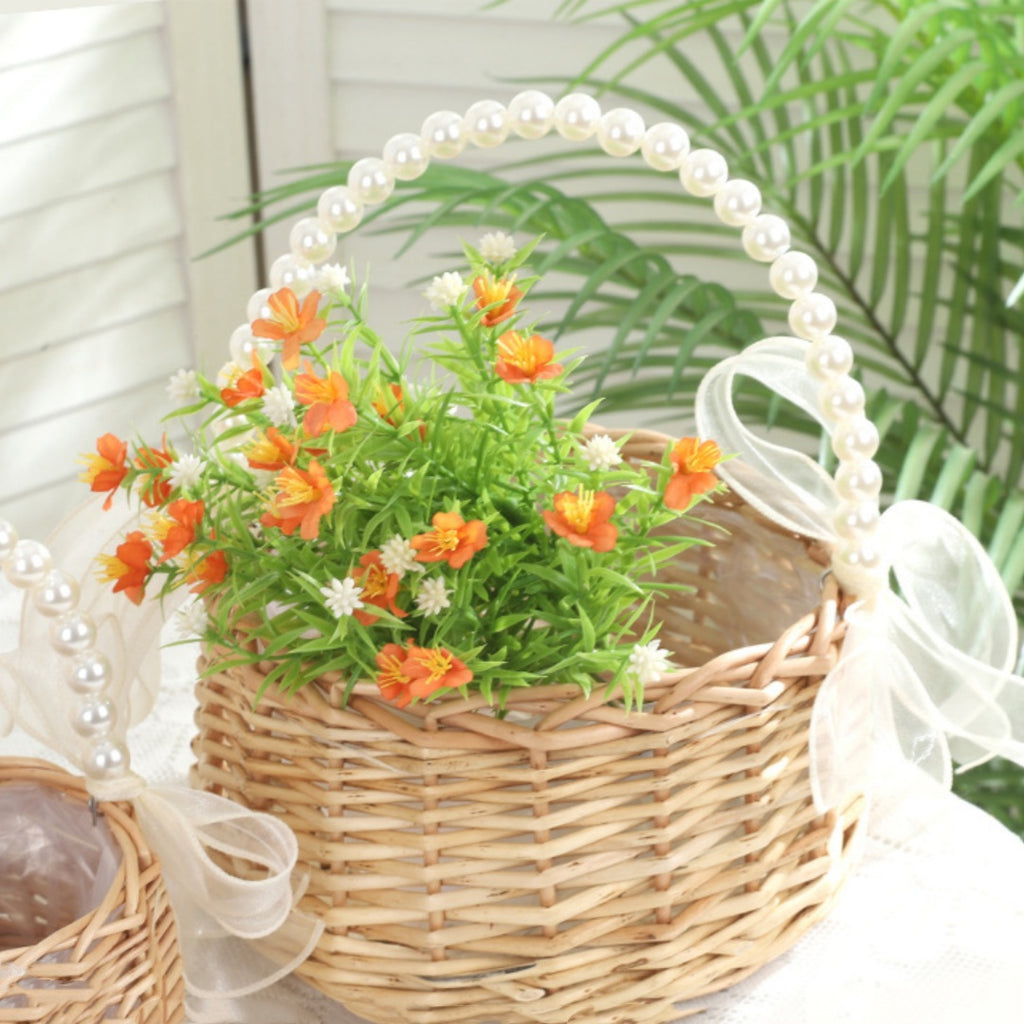 Handmade Rattan Wedding Flower Basket