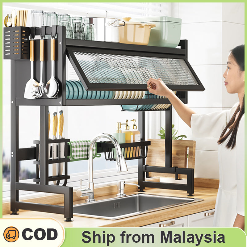 Dustproof Stainless Steel Kitchen Dish Rack