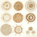11Pcs Handmade Rattan Wall Basket Set