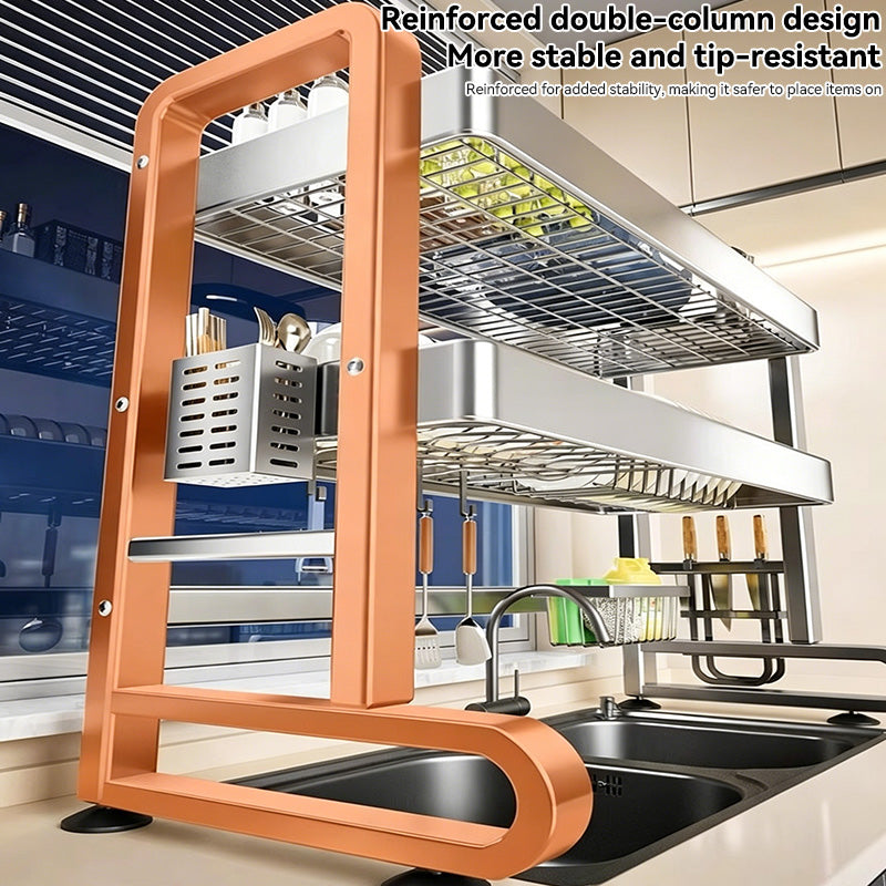 Stainless Steel Sink Dish Storage Rack
