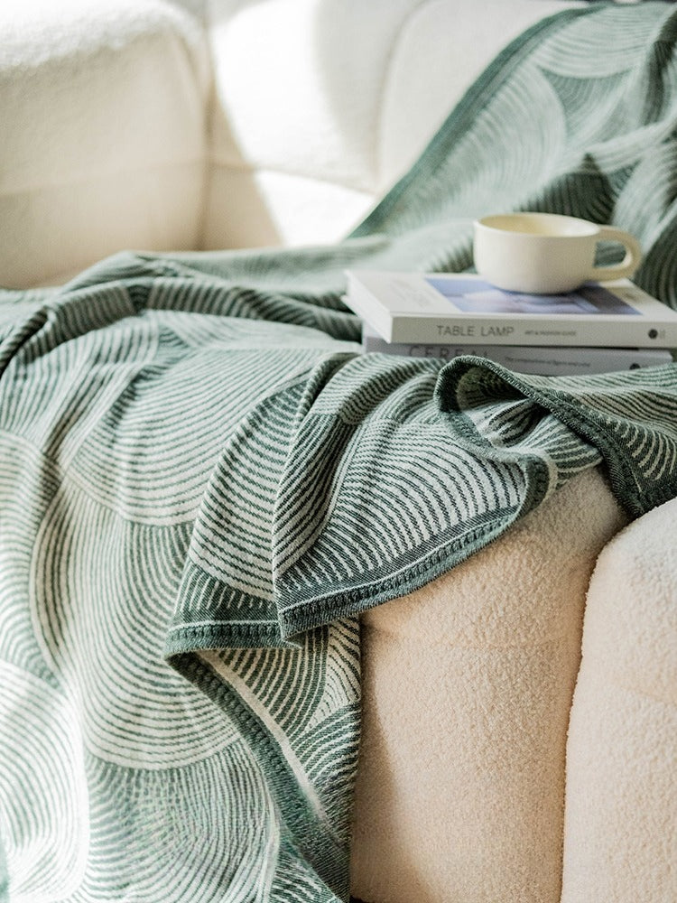 Green Simple Wool Velvet Leisure Blanket