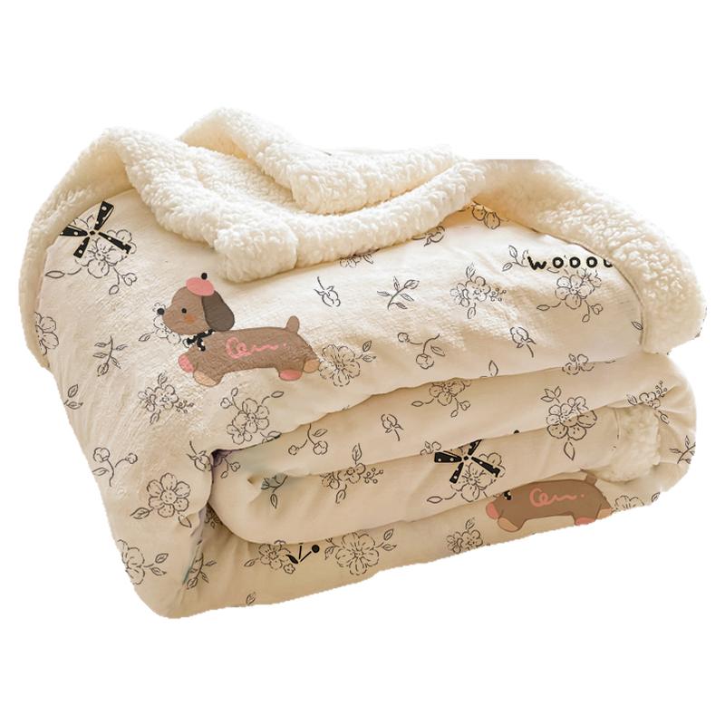 YANYANGTIAN Thick Lamb Wool Aircon Blanket