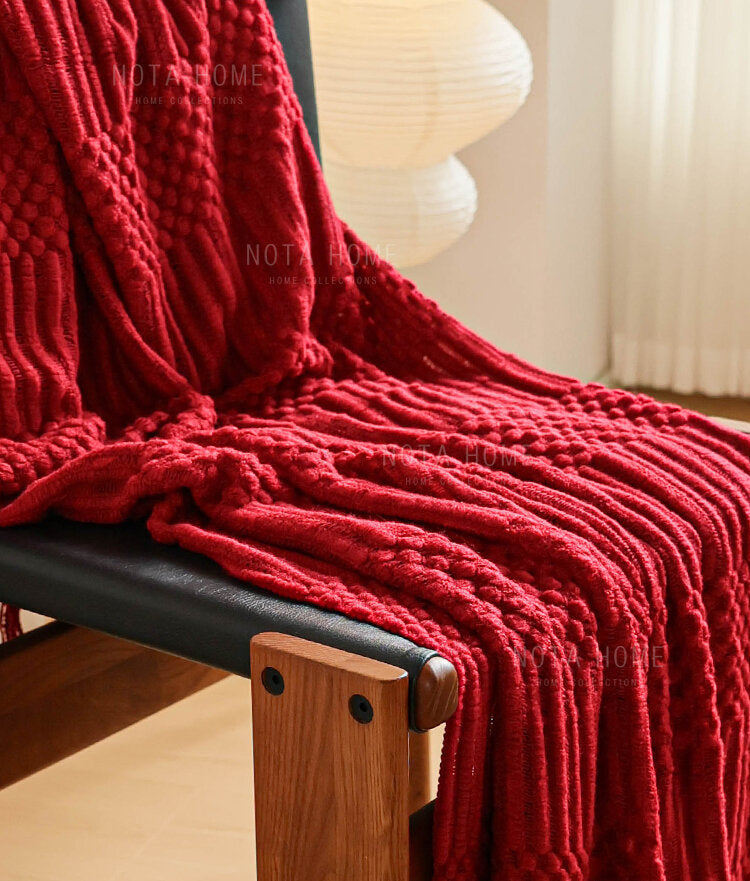 Red Festive Wool Blanket