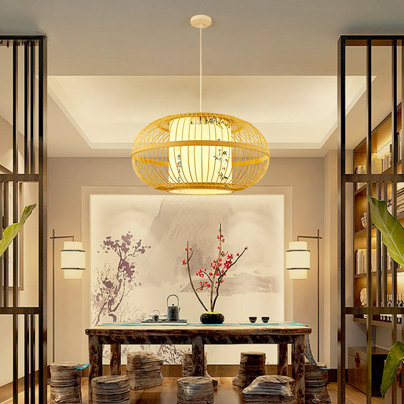 SANGEJIANGREN Bamboo Rattan Pendant Light