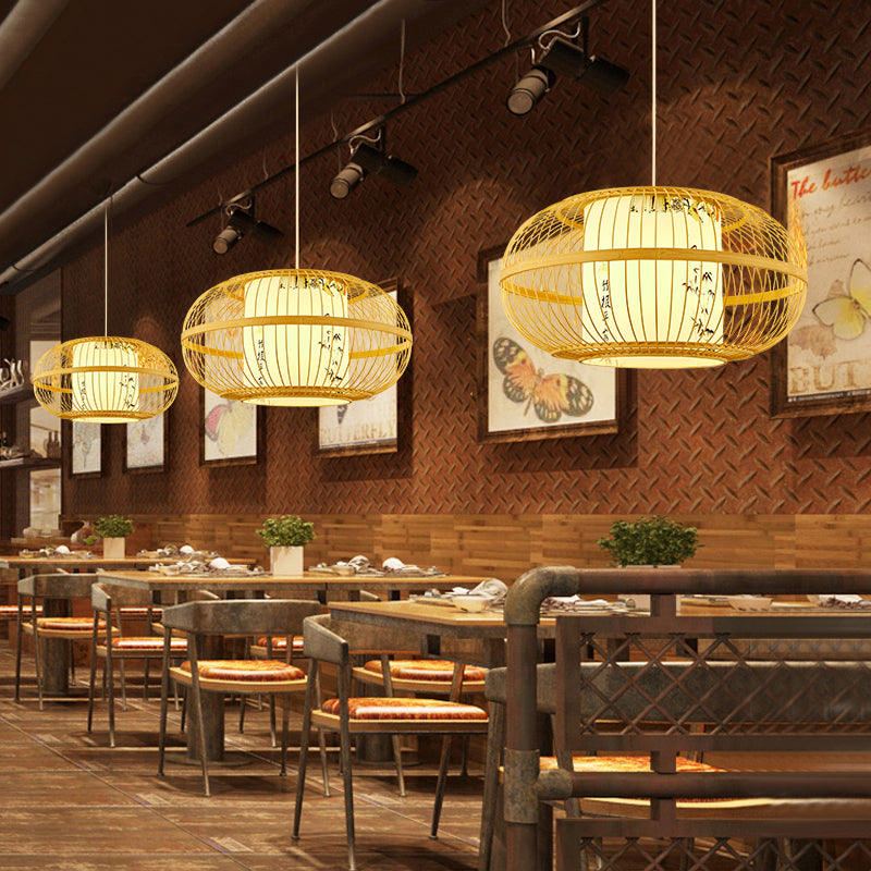 SANGEJIANGREN Bamboo Rattan Pendant Light