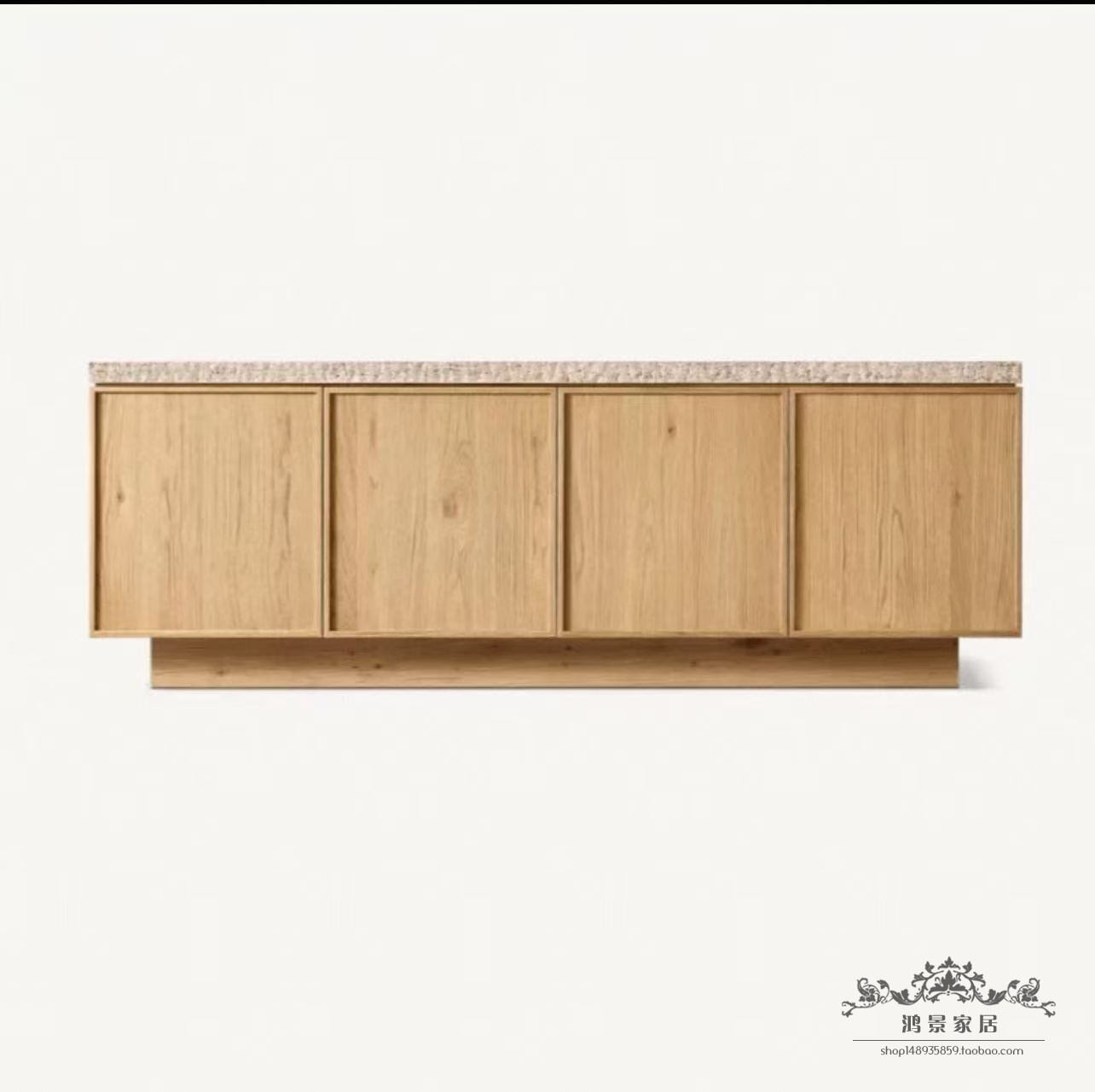 Designer Solid Wood Display Sideboard