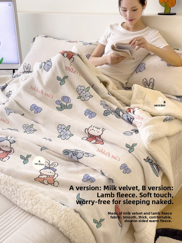 YASHU Winter Wool Fleece Nap Blanket