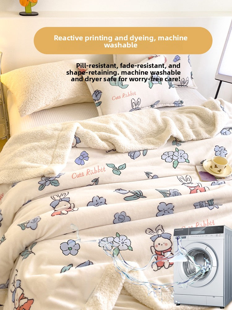 YASHU Winter Wool Fleece Nap Blanket