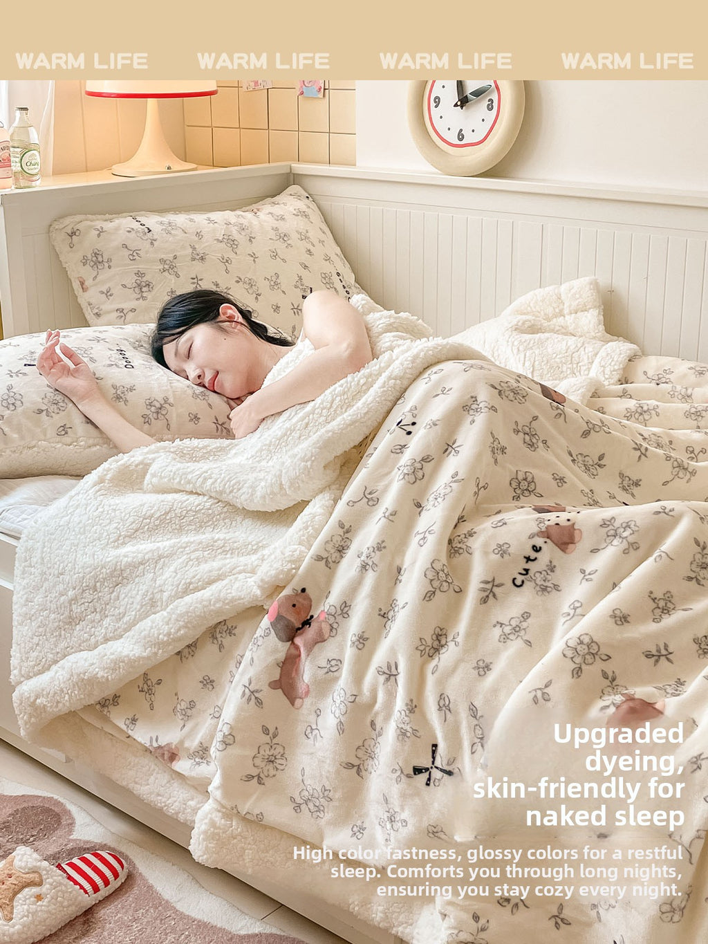 YANYANGTIAN Thick Lamb Wool Aircon Blanket