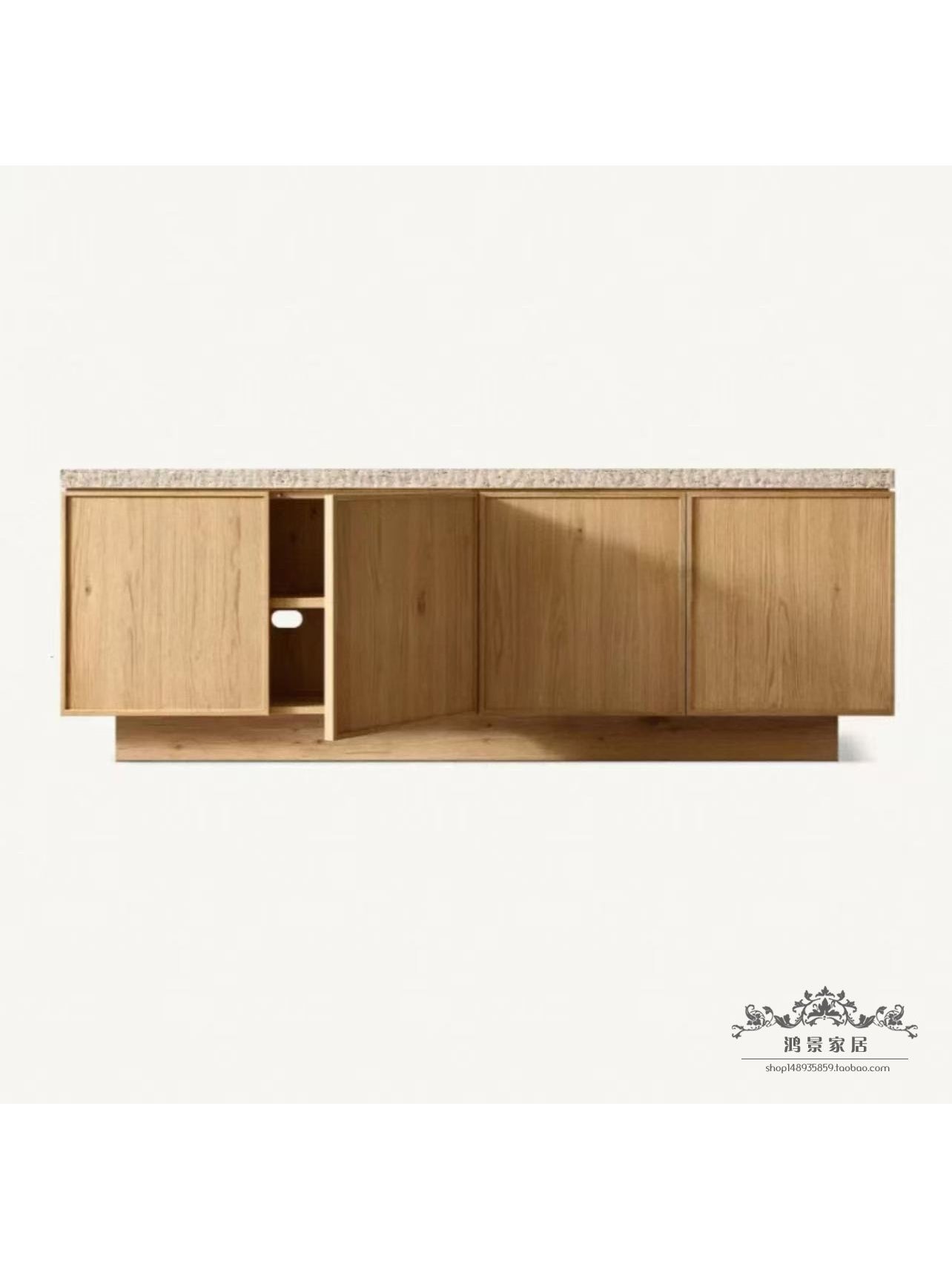 Designer Solid Wood Display Sideboard