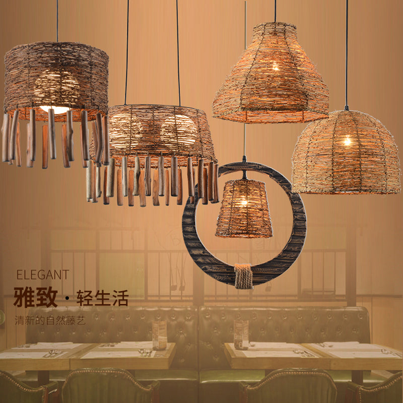 Rattan Woven Chandelier