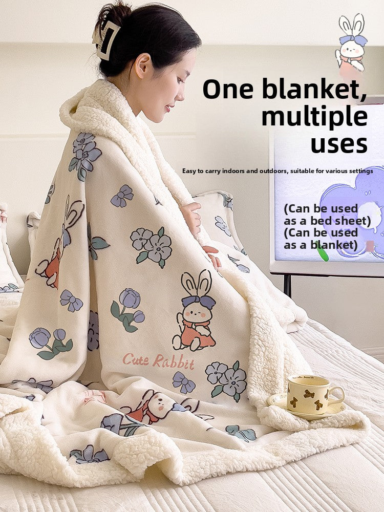 YASHU Winter Wool Fleece Nap Blanket
