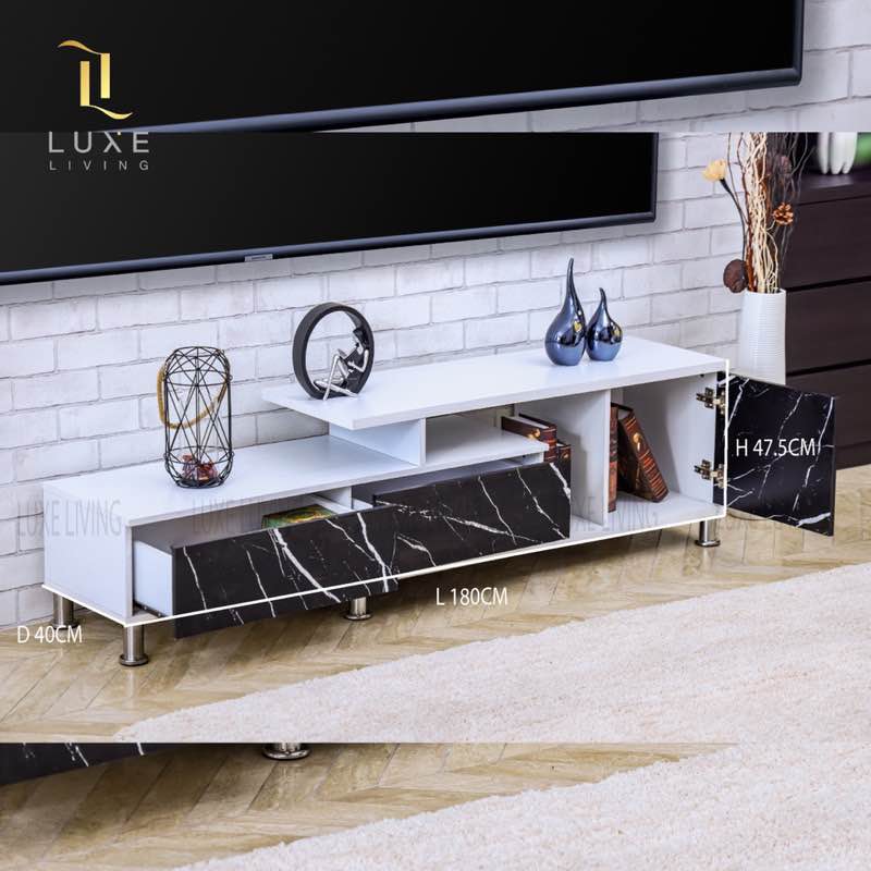 Korra Marble Strap 6ft TV Rack