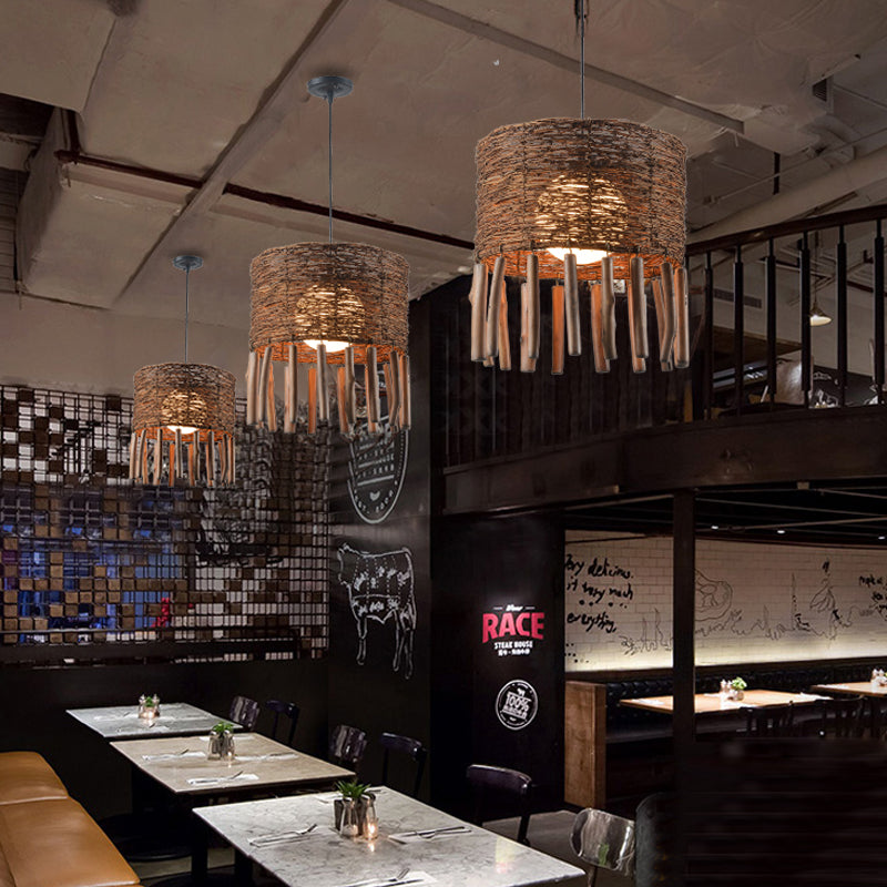 Rattan Woven Chandelier