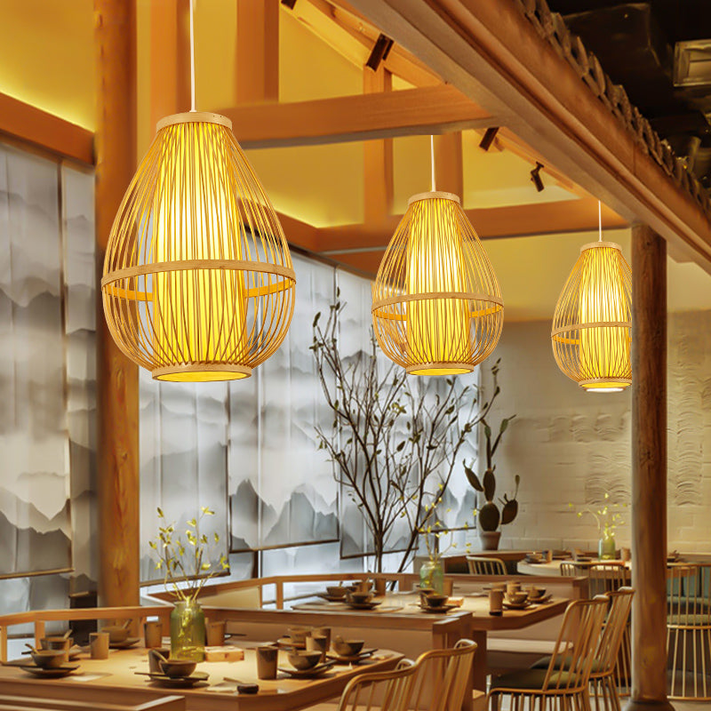 SANGEJIANGREN Bamboo Rattan Pendant Light