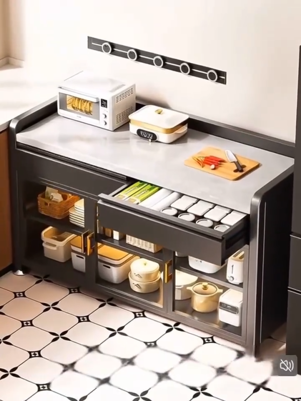 YOYO Steel Marble Kitchen Sideboard