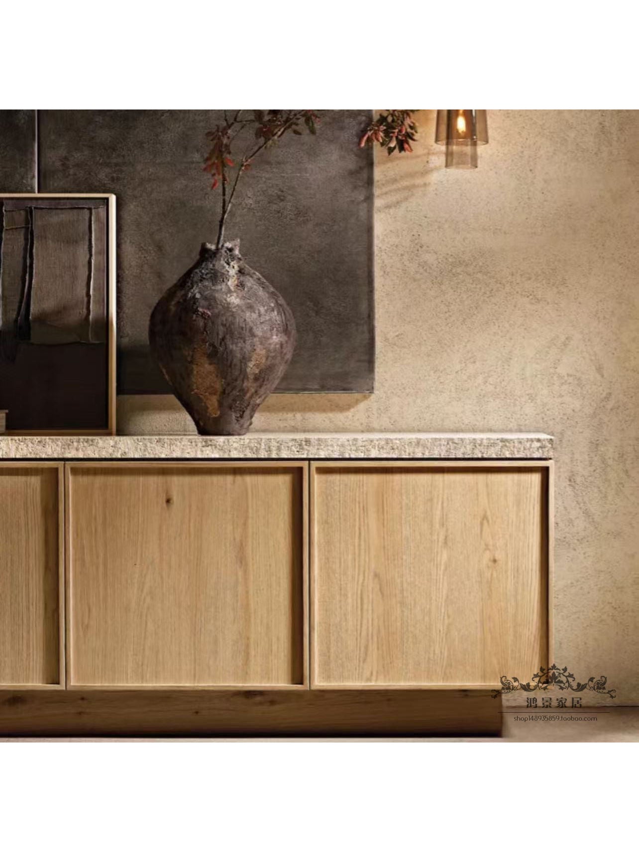 Designer Solid Wood Display Sideboard