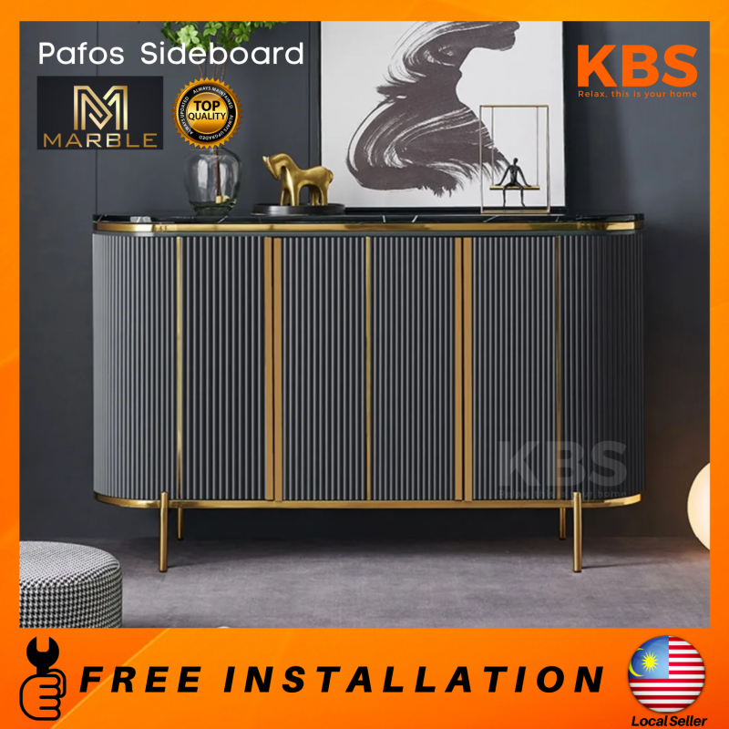 KBS 5FT Pafos Marble Sideboard