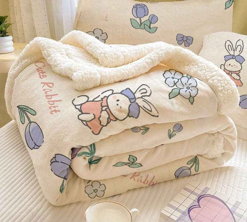 YASHU Winter Wool Fleece Nap Blanket