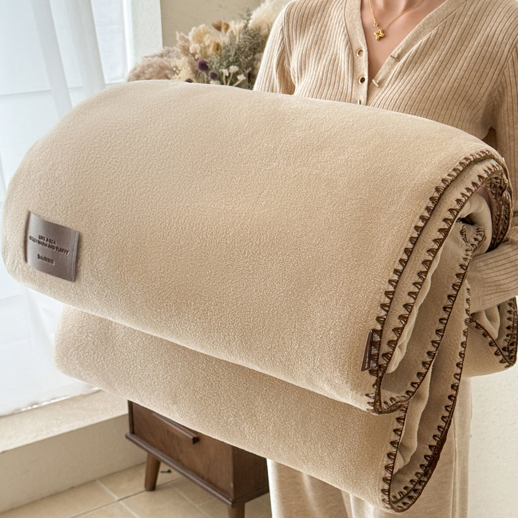 Thick Alpaca Wool Sofa Nap Throw Blanket