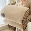 Thick Alpaca Wool Sofa Nap Throw Blanket