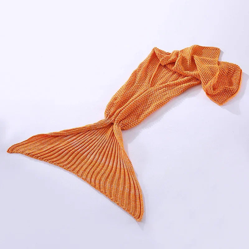 Solid Color Imitation Cashmere Mermaid Blanket